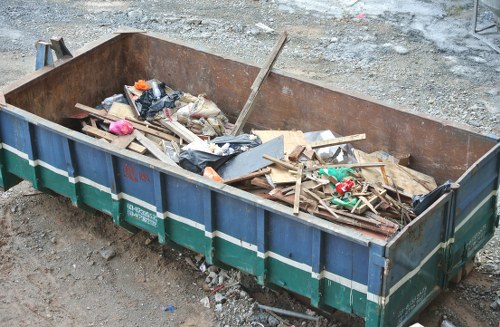 Commercial office being cleared of rubbish in Lewisham
